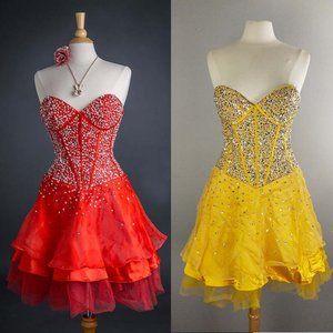 Homecoming Heart Shape  Stone  Cocktail Dress